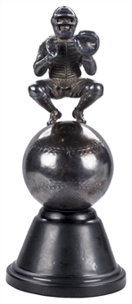 1920s Spalding Figural Baseball Catcher Trophy